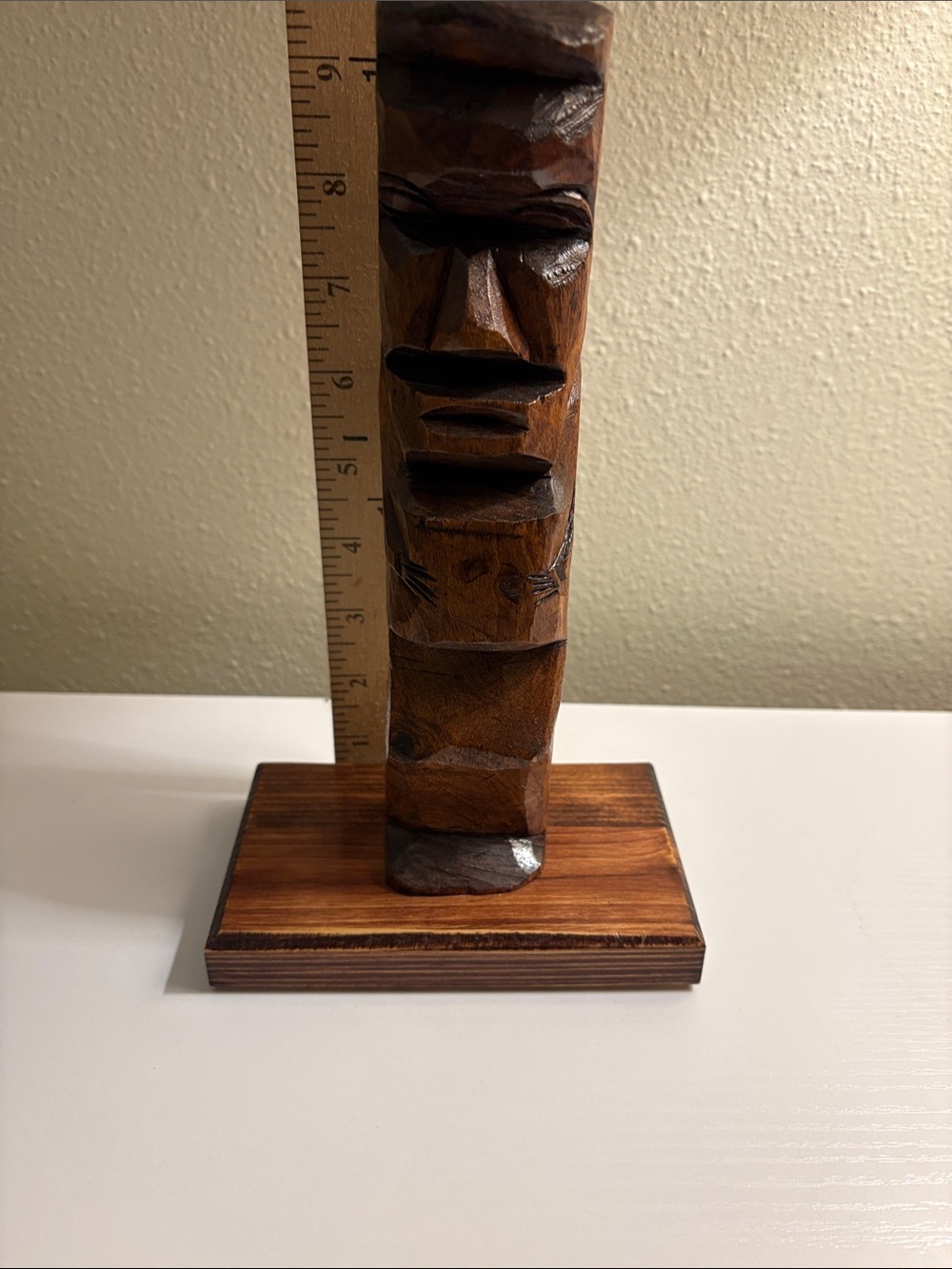 Hand-Carved Wooden Sculpture - Brown bought in Mexico City in 1968 - folk art